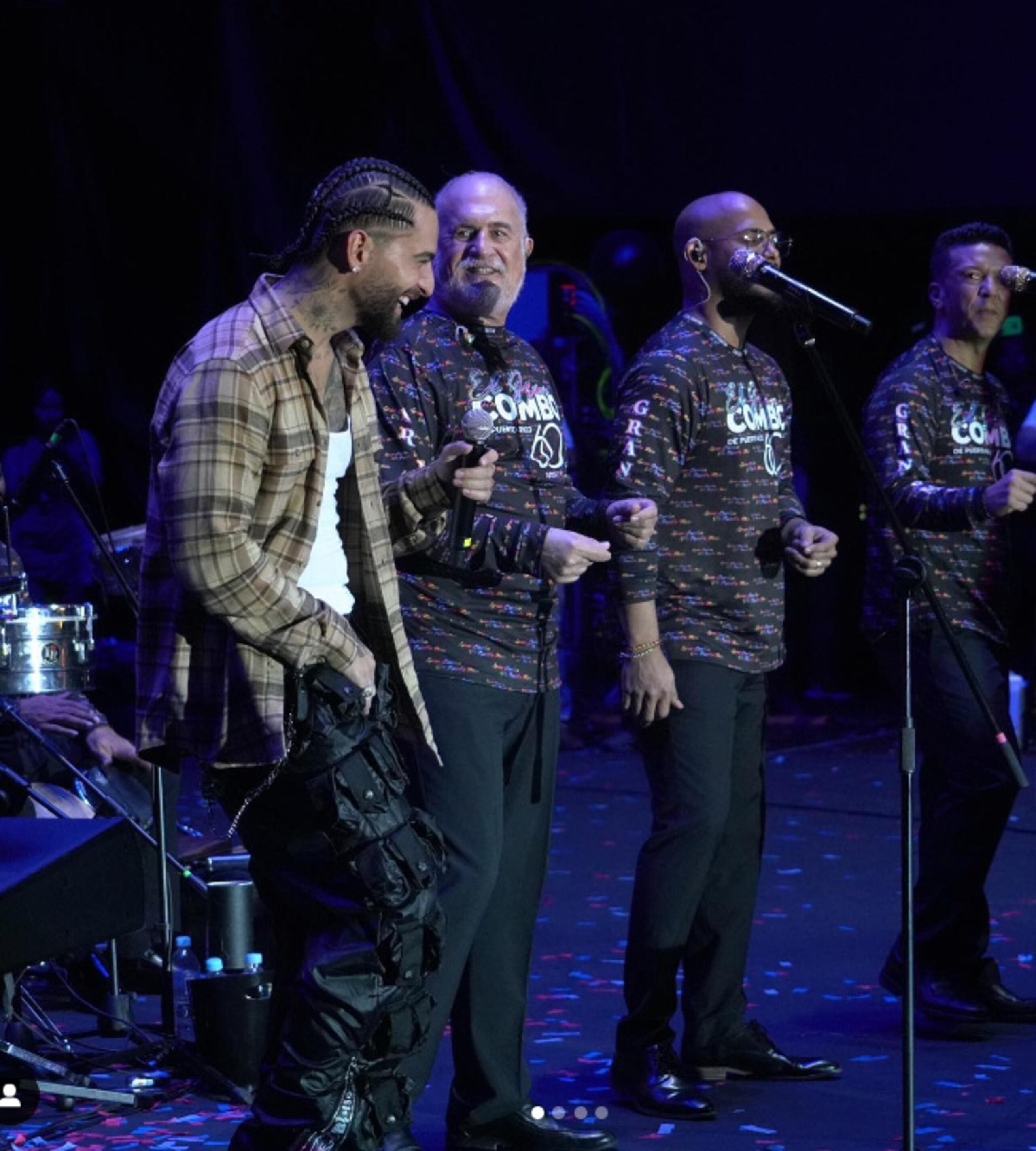 Maluma junto a El Gran Combo de Puerto Rico (Foto por: Lexter Leonardo / @lexterleonardo)