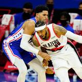 Carmelo Anthony saca la cara por los Trail Blazers para ganarle a los Sixers