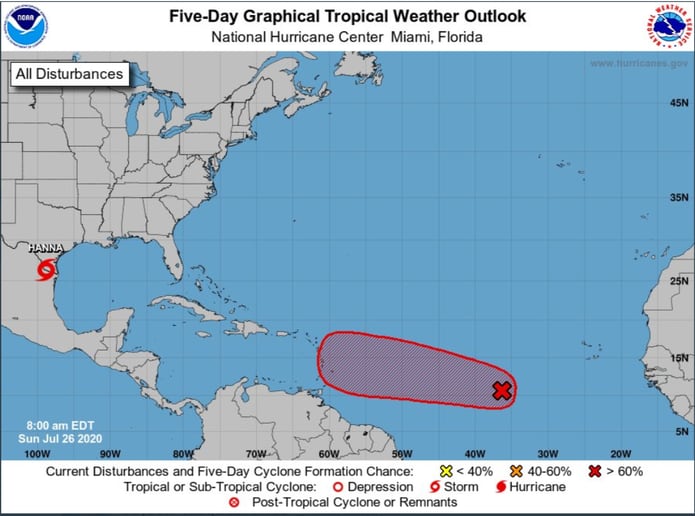 Se mantiene en 90 el potencial de desarrollo del Invest 92L Primera Hora