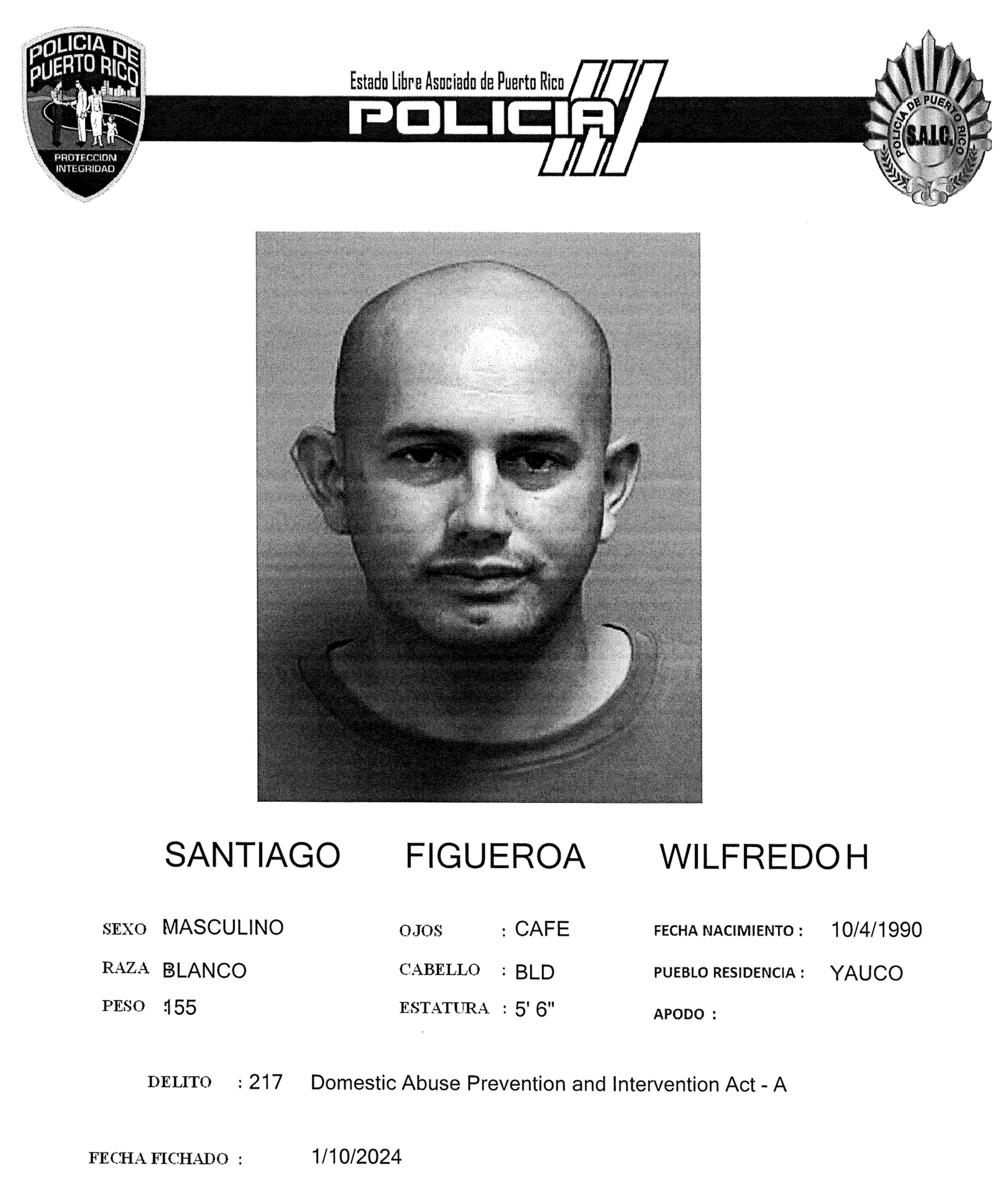 Wilfredo Hiram Santiago Figueroa fue identificado como el autor de la segunda masacre del 2024 en Yauco.