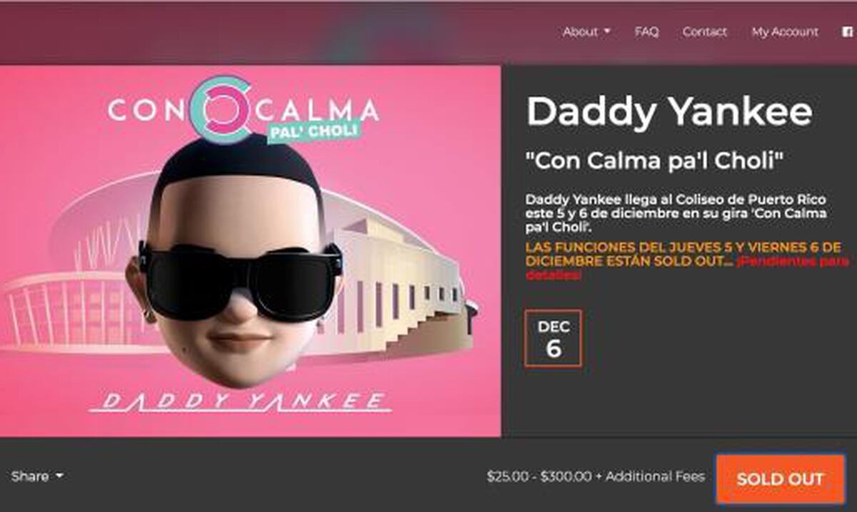 HistÃ³ricas ventas por conciertos de Daddy Yankee - Primera