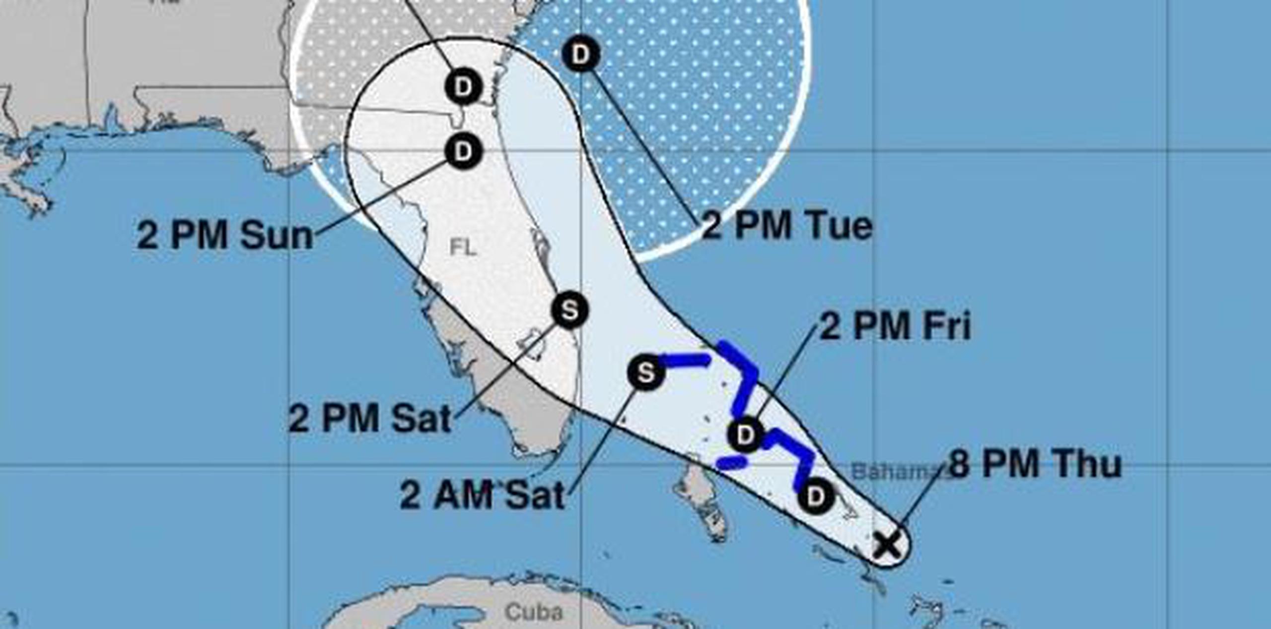 Tormenta tropical llegaría a Florida con vientos de 50 millas por hora