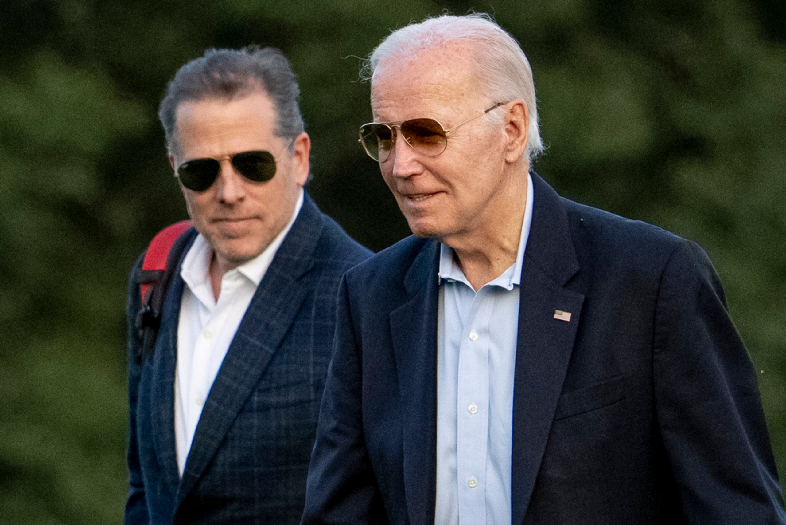 Hunter Biden y su padre, el presidente Joe Biden.